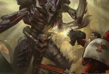 video games bolter 3d tyranids awesomeness claws blood ravens chainsword 2560x1600 wallpaper Art HD Wallpaper
